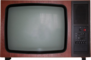 Old fashioned television set