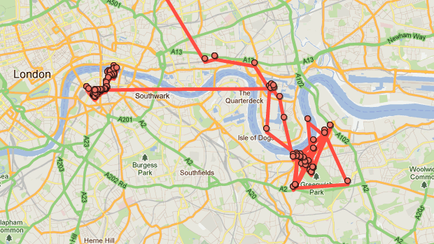 London day one map